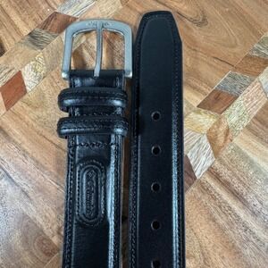 Columbia Men's Black Genuine Leather Belt Medium 34-36 Casual Dress‎ NWT